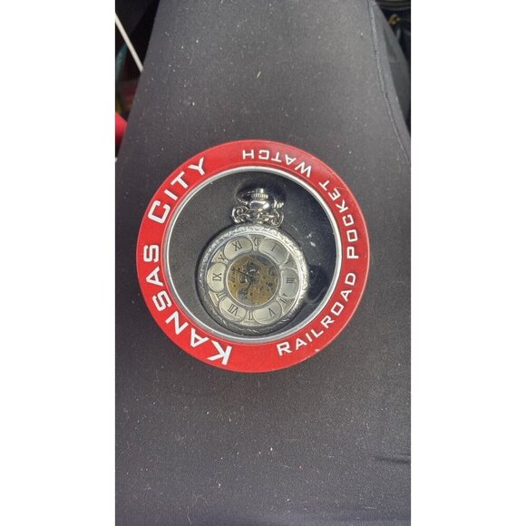Kansas City Railroad Pocket Watch In Tin - Picture 9 of 9